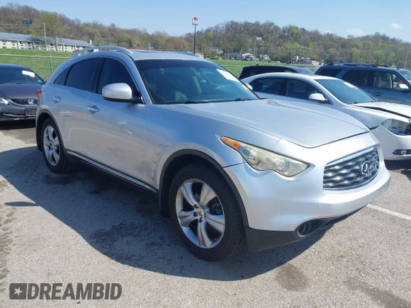 2009 Infiniti FX with VIN JNRAS18W39M151949, listed as a IAAI auction lot 41949315 with 179,276 mi miles. Bid and sale history available at carsss.com. Image 1.
