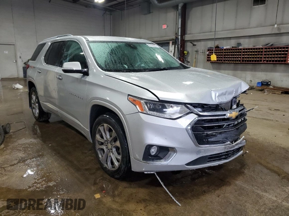 2019 Chevrolet Traverse Premier z VIN 1GNEVKKW2KJ285454, wystawiony jako Copart lot #52759525 z przebiegiem 112 222 mil mil oraz Szkoda całkowita • Salvage title. Historia ofert i sprzedaży dostępna na DreamBid. Obrazek 4.