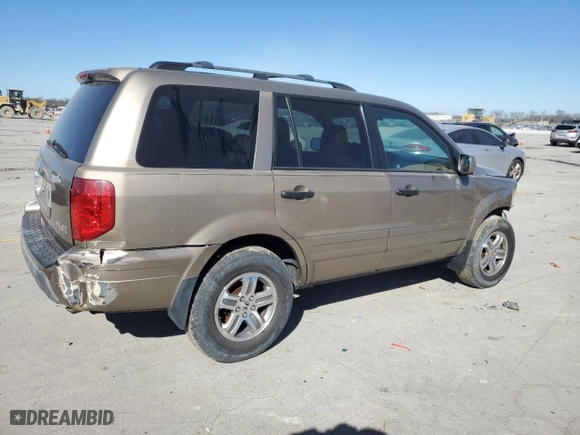 2003 Honda Pilot EX with VIN 2HKYF18753H583293, listed as a Copart auction lot 47276235 with 247,434 mi miles and Salvage Title. Bid and sale history available at carsss.com. Image 3.