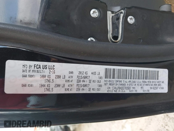 2016 Jeep Patriot Sport with VIN 1C4NJPBA2GD703569, listed as a IAAI auction lot 41507295 with 148,334 mi miles and . Bid and sale history available at DreamBid. Image 9.