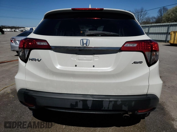 2021 Honda HR-V EX with VIN 3CZRU6H57MM727504, listed as a Copart auction lot 48672745 with 46,596 mi miles and Salvage Title. Bid and sale history available at carsss.com. Image 6.