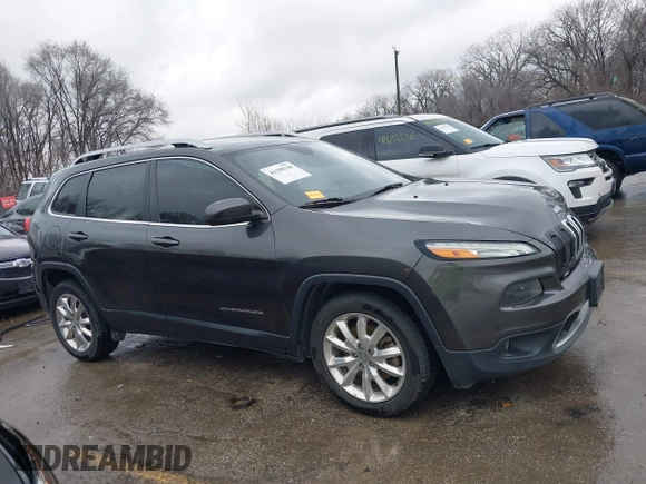 2017 Jeep Cherokee Limited with VIN 1C4PJLDB3HW518184, listed as a IAAI auction lot 41198338 with 172,094 mi miles. Bid and sale history available at carsss.com. Image 13.
