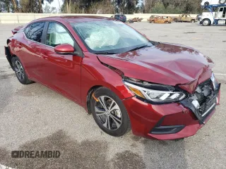 2020 Nissan Sentra SV with VIN 3N1AB8CV3LY270356, listed as a Copart auction lot 50749345 with 35,177 mi miles and Salvage Title. Bid and sale history available at DreamBid. Image 4.