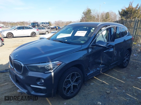 2018 BMW X1 xDrive28i with VIN WBXHT3C32J5L31896, listed as a IAAI auction lot 41675944 with 47,190 mi miles. Bid and sale history available at carsss.com. Image 17.