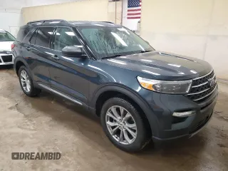 2022 Ford Explorer XLT with VIN 1FMSK8DH8NGB97480, listed as a Copart auction lot 50599045 with 48,396 mi miles and Salvage Title. Bid and sale history available at DreamBid. Image 4.