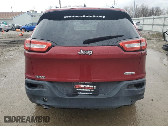 2014 Jeep Cherokee Latitude with VIN 1C4PJLCBXEW172132, listed as a Copart auction lot 47528285 with 154,268 mi miles and Salvage Title. Bid and sale history available at carsss.com. Image 6.