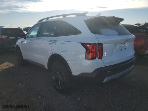 2023 Kia Sorento X-Line SX Prestige with VIN 5XYRKDLF4PG177101, listed as a Copart auction lot 86831454 with 26,608 mi miles and Salvage Title. Bid and sale history available at carsss.com. Image 2.