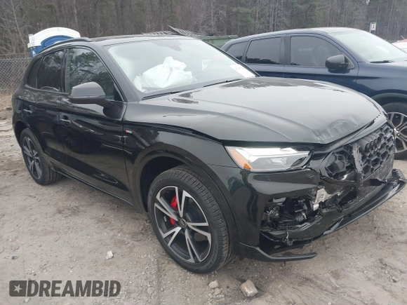 2025 Audi Q5 S line Premium Plus with VIN WA1EAAFY7S2024867, listed as a IAAI auction lot 41298225 with 316 mi miles and . Bid and sale history available at DreamBid. Image 1.