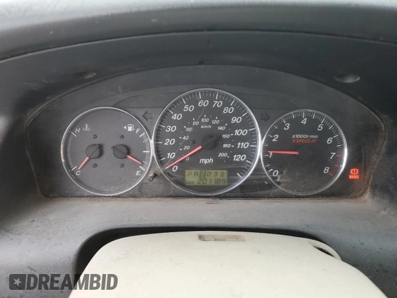 2004 Mazda MPV LX with VIN JM3LW28A740524165, listed as a Copart auction lot 50571435 with 201,189 mi miles and Salvage Title. Bid and sale history available at carsss.com. Image 9.