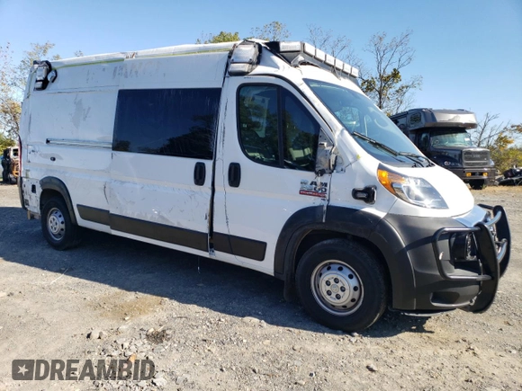 2022 Ram ProMaster Cargo with VIN 3C6MRVHG0NE140027, listed as a Copart auction lot 77065884 with 18,876 mi miles and Salvage Title. Bid and sale history available at DreamBid. Image 4.