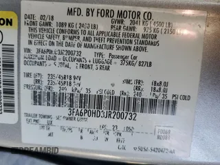 2018 Ford Fusion SE with VIN 3FA6P0HD3JR200732, listed as a Copart auction lot 42681105 with 162,701 mi miles and Salvage Title. Bid and sale history available at DreamBid. Image 12.