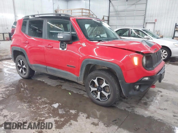 2019 Jeep Renegade Trailhawk with VIN ZACNJBC16KPK31076, listed as a IAAI auction lot 41137012 with 92,740 mi miles and . Bid and sale history available at DreamBid. Image 1.