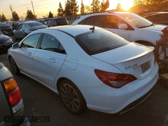 2019 Mercedes-Benz CLA 250 with VIN WDDSJ4EB2KN721729, listed as a Copart auction lot 38169434 with 53,179 mi miles and . Bid and sale history available at DreamBid. Image 2.