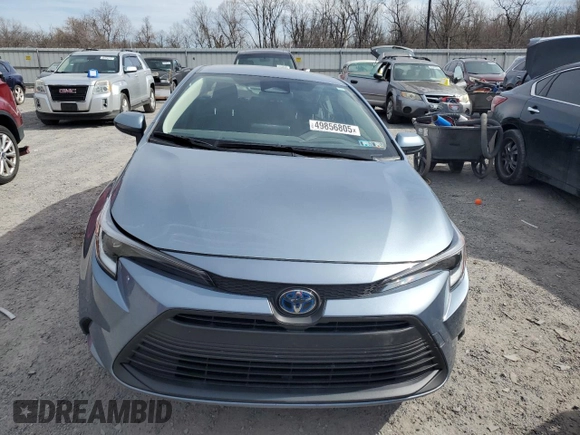 2023 Toyota Corolla Hybrid LE with VIN JTDBDMHE6PJ002943, listed as a Copart auction lot 49856805 with 20,700 mi miles and Salvage Title. Bid and sale history available at carsss.com. Image 5.