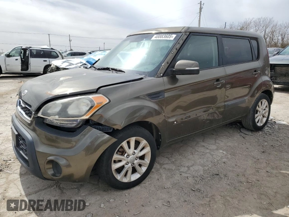 2012 Kia Soul + with VIN KNDJT2A66C7399955, listed as a Copart auction lot 48883605 with 125,822 mi miles and Clean Title. Bid and sale history available at carsss.com. Image 1.