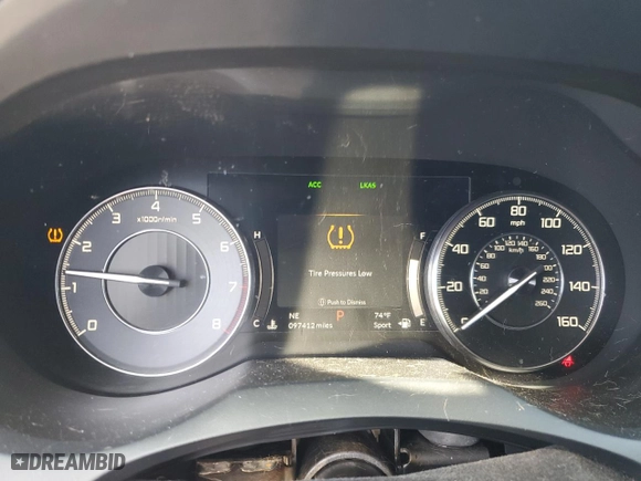 2019 Acura RDX w/Technology Pkg with VIN 5J8TC1H54KL011287, listed as a Copart auction lot 52158055 with 97,412 mi miles and Salvage Title. Bid and sale history available at carsss.com. Image 9.