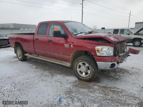 2007 Dodge Ram 2500 Laramie with VIN 1D7KS28A47J595909, listed as a Copart auction lot 83855354 with 177,167 mi miles and Salvage Title. Bid and sale history available at carsss.com. Image 4.