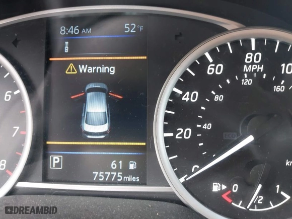 2019 Nissan Sentra SV with VIN 3N1AB7AP8KY237625, listed as a IAAI auction lot 41777580 with 75,775 mi miles. Bid and sale history available at carsss.com. Image 16.