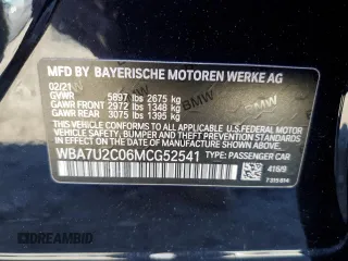 2021 BMW 7 Series 750i xDrive with VIN WBA7U2C06MCG52541, listed as a Copart auction lot 71303073 with 40,892 mi miles. Bid and sale history available at carsss.com. Image 12.