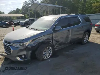 2021 Chevrolet Traverse LT Cloth z VIN 1GNERGKW9MJ241794, wystawiony jako Copart lot #53671385 z przebiegiem Nie podano mil oraz Szkoda całkowita • Salvage title. Historia ofert i sprzedaży dostępna na DreamBid. Obrazek 1.