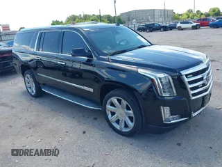 2015 Cadillac Escalade ESV Luxury with VIN 1GYS3HKJ8FR165961, listed as a IAAI auction lot 42247617 with 130,802 mi miles and . Bid and sale history available at DreamBid. Image 1.