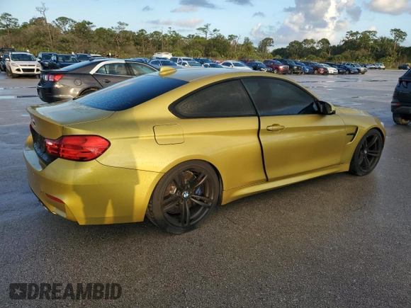 2015 BMW M4 with VIN WBS3R9C52FK332834, listed as a Copart auction lot 78004284 with 33,996 mi miles and Non Repairable. Bid and sale history available at carsss.com. Image 3.