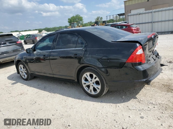 2012 Ford Fusion SE with VIN 3FAHP0HG4CR291192, listed as a Copart auction lot 56352615 with 201,551 mi miles and Salvage title. Bid and sale history available at DreamBid. Image 2.