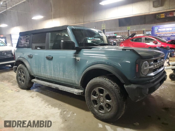 2022 Ford Bronco with VIN 1FMEE5BP4NLA81293, listed as a Copart auction lot 46467965 with Not provided miles and Salvage title. Bid and sale history available at DreamBid. Image 4.