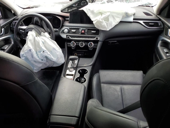 2019 Genesis G70 2.0T Advanced with VIN KMTG64LA3KU020510, listed as a Copart auction lot 76745374 with 52,921 mi miles and Non Repairable. Bid and sale history available at carsss.com. Image 8.