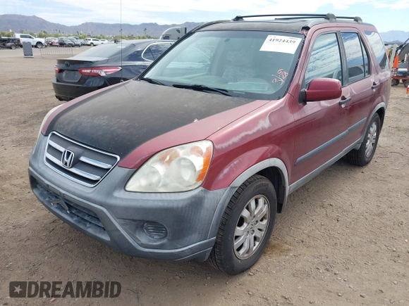 2006 Honda CR-V EX with VIN JHLRD78816C046414, listed as a IAAI auction lot 41924439 with 270,531 mi miles and . Bid and sale history available at carsss.com. Image 2.