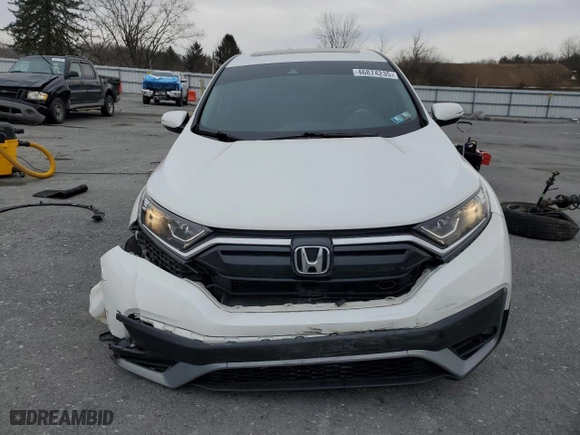 2021 Honda CR-V EX-L with VIN 2HKRW2H85MH677985, listed as a Copart auction lot 46874235 with 56,267 mi miles and Salvage Title. Bid and sale history available at carsss.com. Image 5.
