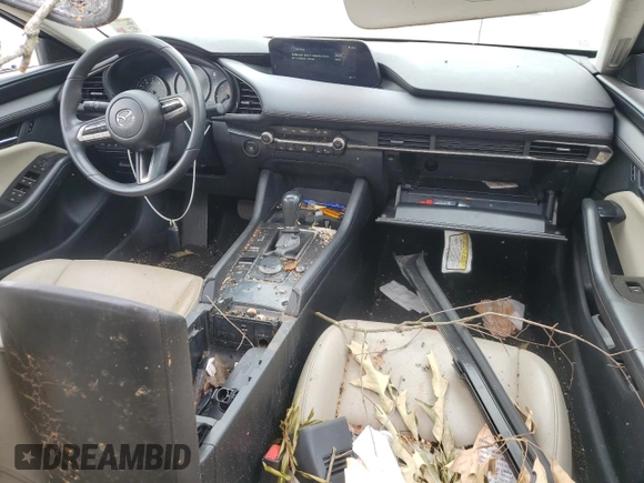 2023 Mazda 3 S Carbon Edition with VIN 3MZBPACM3PM354348, listed as a Copart auction lot 57083785 with 51,723 mi miles and Salvage title. Bid and sale history available at DreamBid. Image 8.