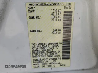2013 Nissan Altima S with VIN 1N4AL3AP3DC288874, listed as a Copart auction lot 52706515 with Not Provided miles and Clean Title. Bid and sale history available at carsss.com. Image 12.