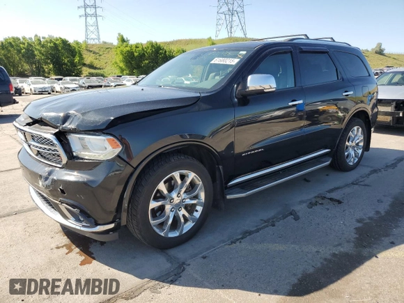 2016 Dodge Durango Citadel with VIN 1C4RDJEG6GC341421, listed as a Copart auction lot 61680215 with 77,024 mi miles and Salvage title. Bid and sale history available at DreamBid. Image 1.
