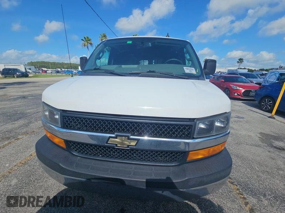 2019 Chevrolet Express Cargo with VIN 1GCWGAFGXK1311576, listed as a IAAI auction lot 42849741 with 157,295 mi miles and . Bid and sale history available at DreamBid. Image 2.
