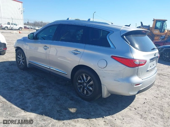 2015 Infiniti QX60 with VIN 5N1AL0MN9FC525210, listed as a IAAI auction lot 41492063 with 158,154 mi miles. Bid and sale history available at carsss.com. Image 3.