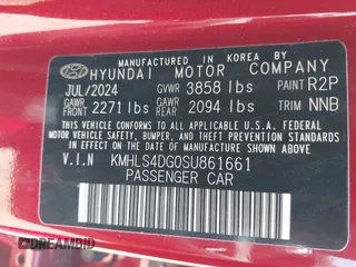 2025 Hyundai Elantra SEL Convenience with VIN KMHLS4DG0SU861661, listed as a IAAI auction lot 42178392 with 20,518 mi miles and . Bid and sale history available at DreamBid. Image 9.