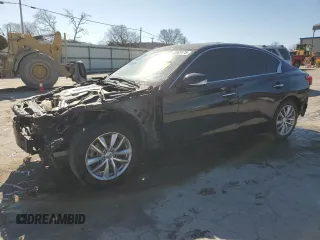 2015 Infiniti Q50 Premium with VIN JN1BV7AP8FM336966, listed as a Copart auction lot 50609175 with 100,564 mi miles and Salvage Title. Bid and sale history available at carsss.com. Image 1.