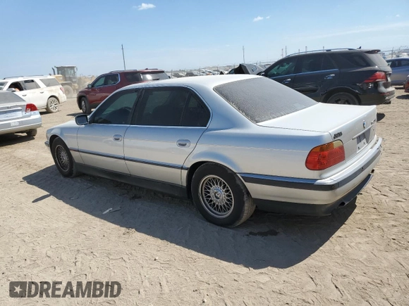 1999 BMW 7 Series 740il with VIN WBAGH8332XDP00274, listed as a Copart auction lot 74191654 with 134,901 mi miles and Salvage Title. Bid and sale history available at carsss.com. Image 2.