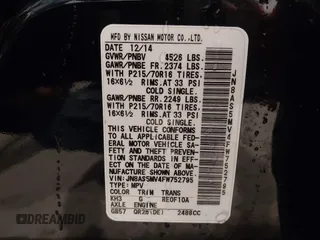 2015 Nissan Rogue S with VIN JN8AS5MV4FW752795, listed as a IAAI auction lot 41994117 with 111,640 mi miles and . Bid and sale history available at DreamBid. Image 9.