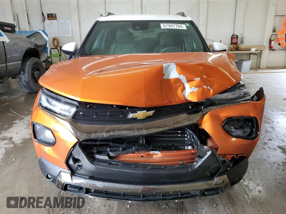 2022 Chevrolet TrailBlazer ACTIV with VIN KL79MVSL2NB063223, listed as a Copart auction lot 67947704 with 34,799 mi miles and Salvage Title. Bid and sale history available at DreamBid. Image 5.