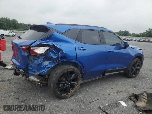 2019 Chevrolet Blazer RS with VIN 3GNKBJRS7KS608209, listed as a Copart auction lot 62657435 with 79,453 mi miles and Salvage title. Bid and sale history available at DreamBid. Image 3.