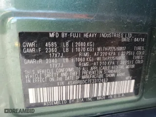 2014 Subaru Outback 2.5i Premium with VIN 4S4BRBDC7E3312462, listed as a Copart auction lot 50691425 with 154,460 mi miles and Salvage Title. Bid and sale history available at carsss.com. Image 15.