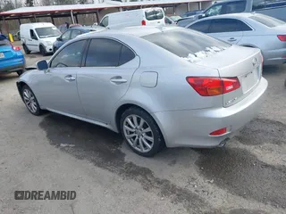 2007 Lexus IS 250 with VIN JTHCK262672013022, listed as a IAAI auction lot 41514880 with 135,868 mi miles. Bid and sale history available at carsss.com. Image 3.