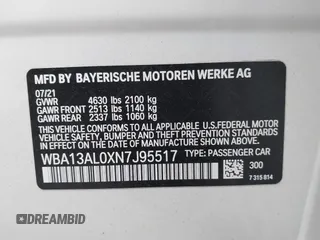 2022 BMW 2 Series M235i xDrive with VIN WBA13AL0XN7J95517, listed as a IAAI auction lot 42682823 with 16,069 mi miles and . Bid and sale history available at DreamBid. Image 9.