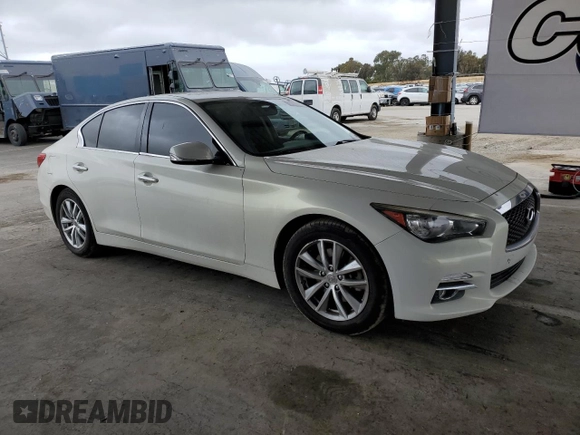 2015 Infiniti Q50 Sport with VIN JN1BV7AP3FM353836, listed as a Copart auction lot 54265965 with 101,602 mi miles and Salvage title. Bid and sale history available at DreamBid. Image 4.