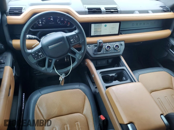 2020 Land Rover Defender X with VIN SALEX7EU4L2034420, listed as a Copart auction lot 59281815 with 41,249 mi miles and Salvage title. Bid and sale history available at DreamBid. Image 8.