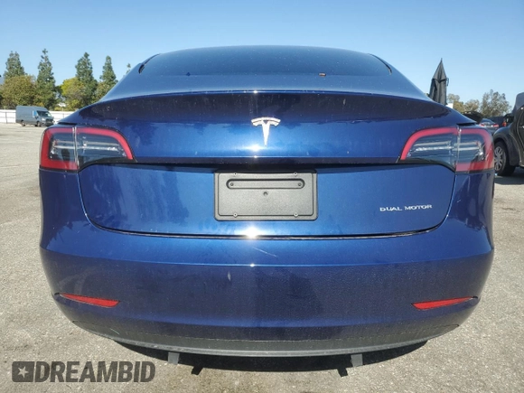 2023 Tesla Model 3 Long Range with VIN 5YJ3E1EB3PF633070, listed as a Copart auction lot 48942545 with 38,332 mi miles and Salvage Title. Bid and sale history available at DreamBid. Image 6.