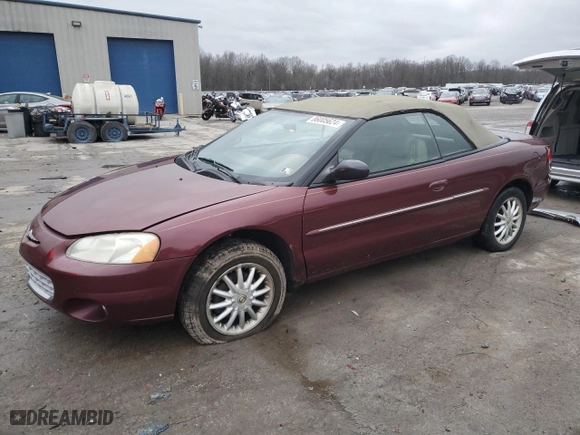 2002 Chrysler Sebring LXi with VIN 1C3EL55R32N250408, listed as a Copart auction lot 86005624 with 110,238 mi miles and Salvage Title. Bid and sale history available at carsss.com. Image 1.