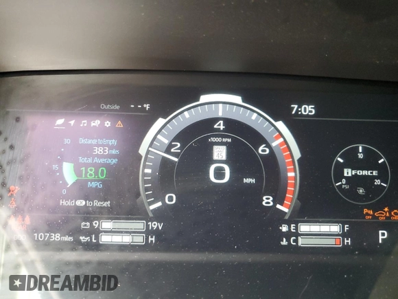 2024 Toyota Tundra Limited с VIN 5TFJA5DB4RX229828, выставлен на аукционе Copart как лот 65431745 с пробегом 10 738 миль миль и Списание • Salvage title. История ставок и продаж доступна на DreamBid. Изображение 9.